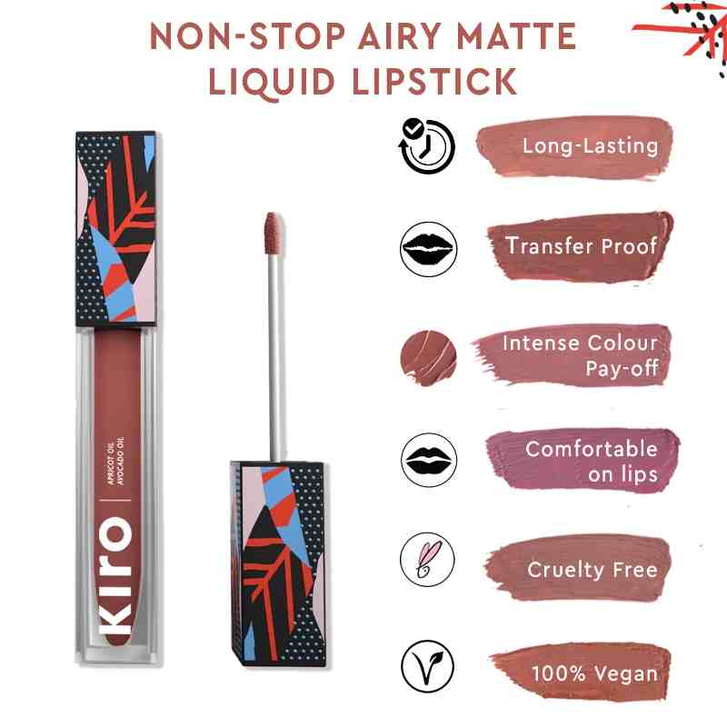 Kiro Non-stop Airy Matte Sandy Mauve Liquid Lipstick